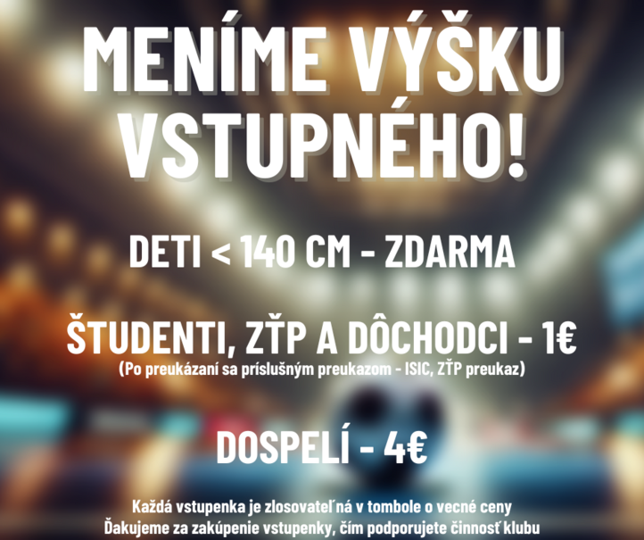 Nové vstupné na zápasy: Viac možností pre všetkých fanúšikov!